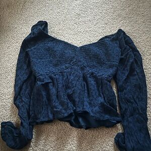 Hollister Navy Blue Women's Top